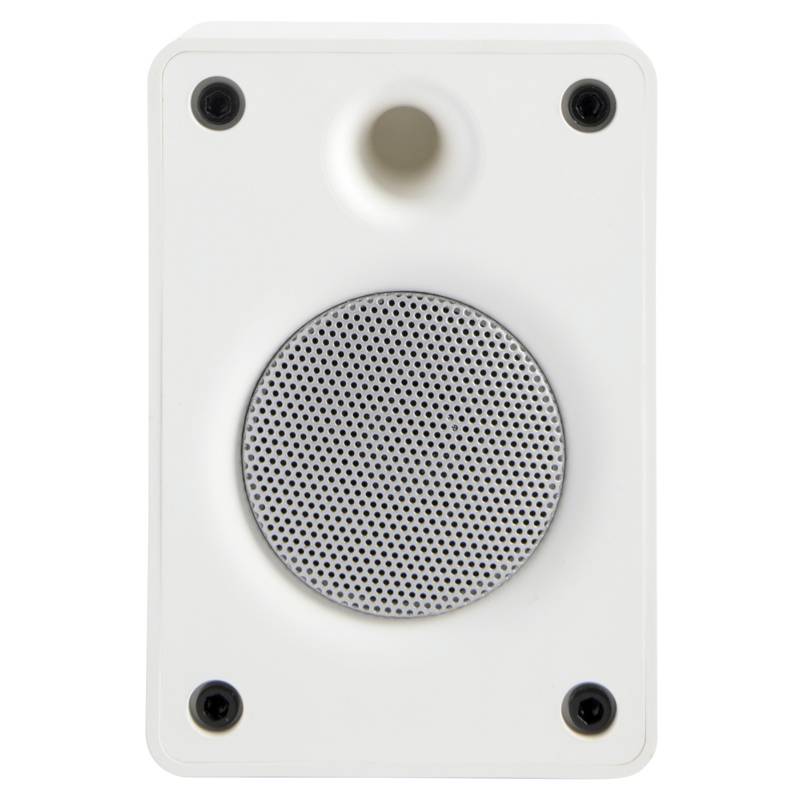 Malý reproduktor v dizajne veľkej reprobedne, biela Malý reproduktor v dizajne veľkej reprobedne, biela